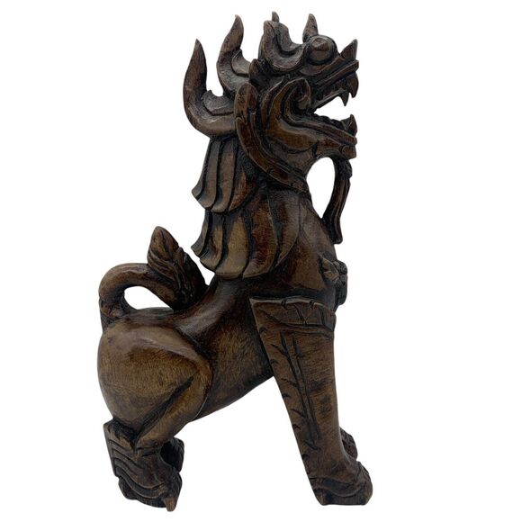 Wooden Carved Foo Dog - Picture 1 of 13
